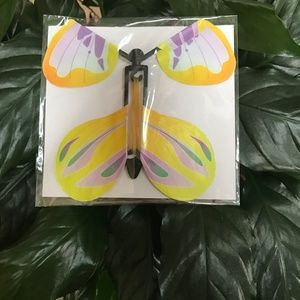 Butterfly Flying Twist and Let Go Fyleng for Book Card or Letter Insert Yellow